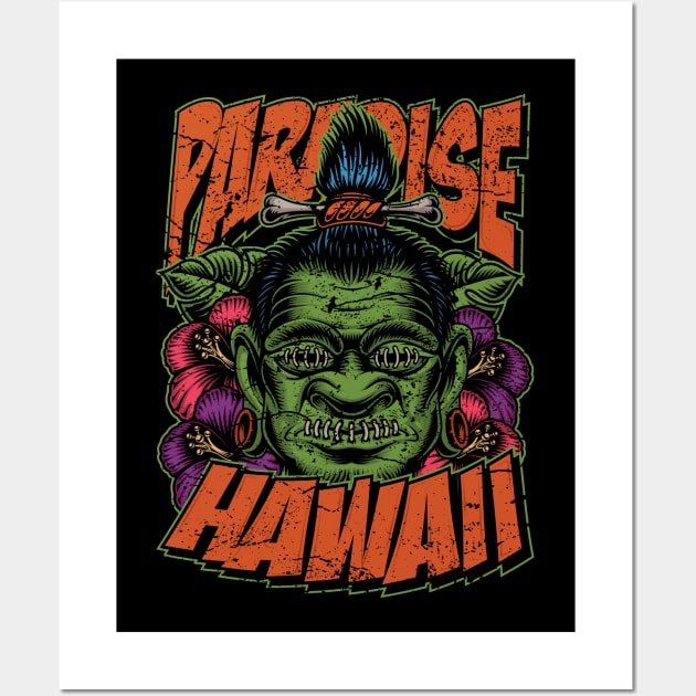 Paradise Hawaii Voodoo Mask Wall Art by RockabillyM